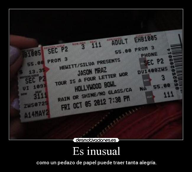 Es inusual - como un pedazo de papel puede traer tanta alegría.