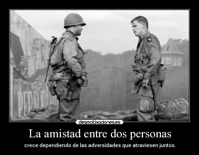 La amistad entre dos personas - 