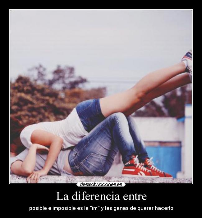 La diferencia entre -