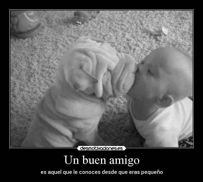 Un buen amigo - es aquel que le conoces desde que eras pequeño