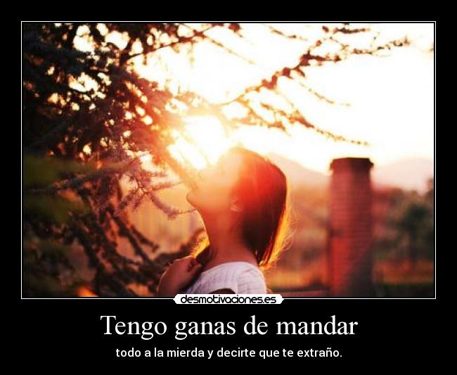 Tengo ganas de mandar -