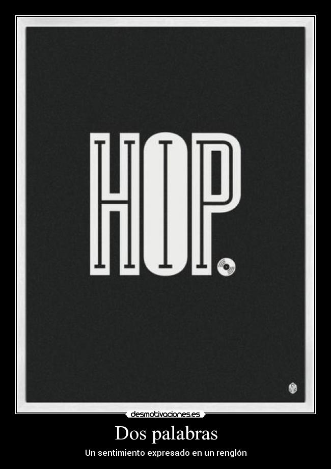 Dos palabras -