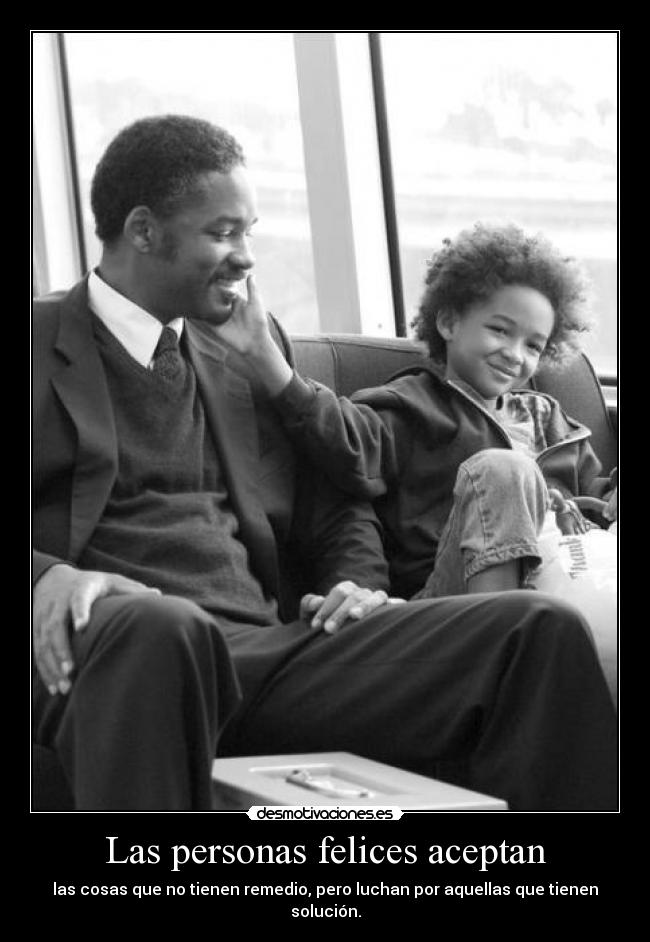 Las personas felices aceptan -