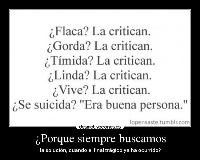 ¿Porque siempre buscamos - 