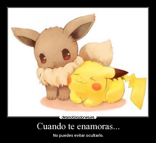 Cuando te enamoras... - No puedes evitar ocultarlo.