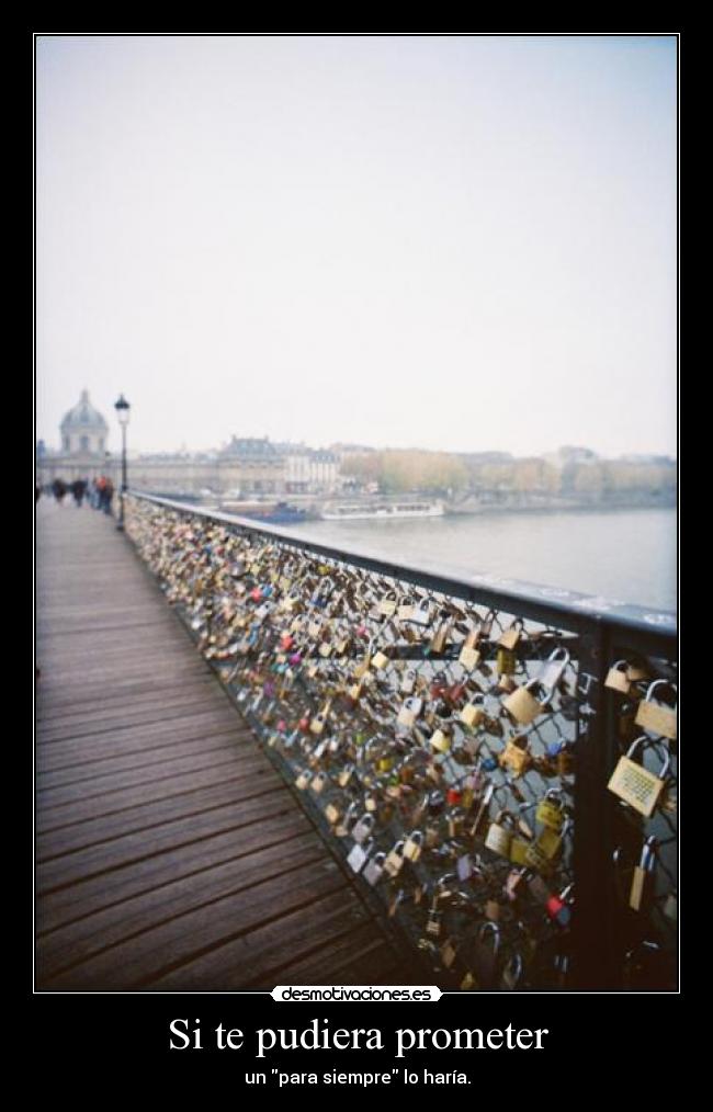 Si te pudiera prometer - un para siempre lo haría.