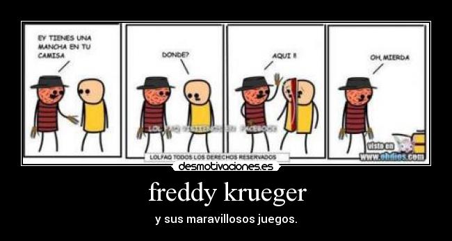 freddy krueger - y sus maravillosos juegos.