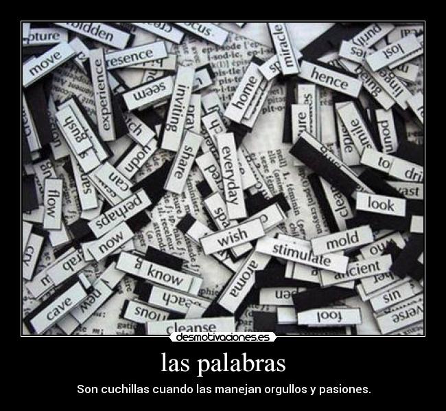 las palabras -