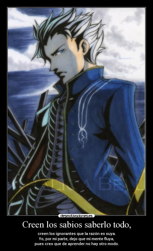 carteles poema espontaneo devil may cry vergil nigatsu harukaze creer poder aprender desmotivaciones