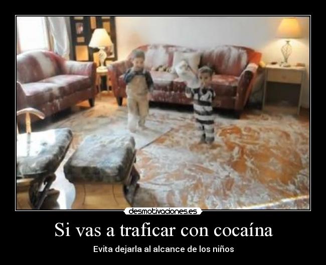 Si vas a traficar con cocaína - 