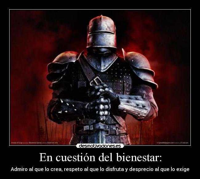 En cuestión del bienestar: -