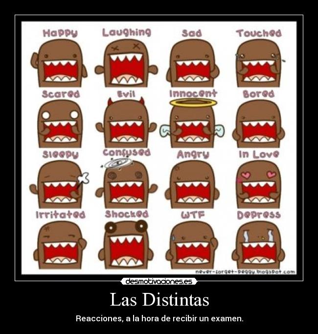 Las Distintas - Reacciones, a la hora de recibir un examen.