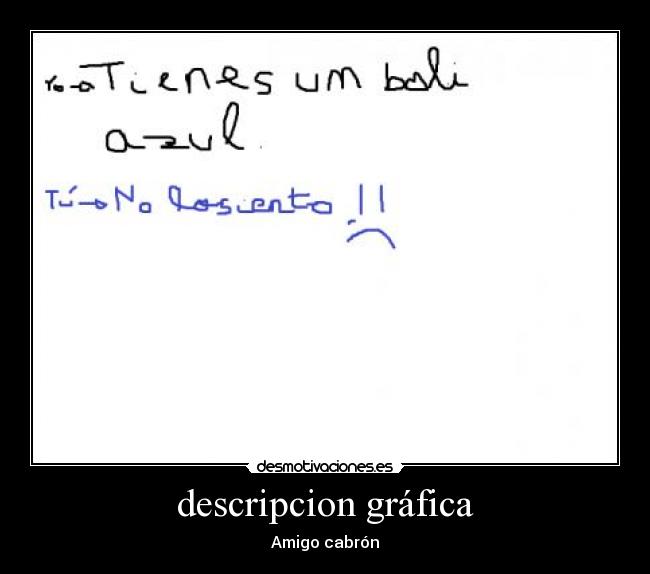 descripcion gráfica - Amigo cabrón