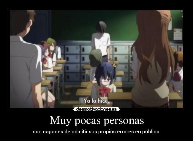 Muy pocas personas -