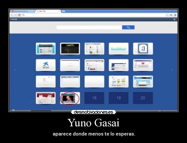 carteles otaku anime yuno mirai nikki aparicion desmotivaciones