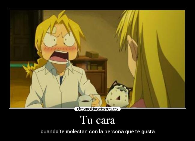 carteles fullmetal alchemist anime edward elric riza hawkeye black hayate desmotivaciones