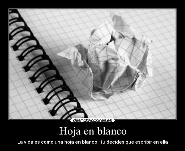 Hoja en blanco -