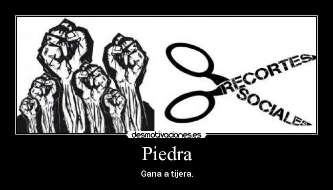 Piedra - Gana a tijera.