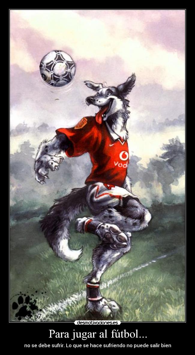 carteles futbol blotch futbol dog perro manchester desmotivaciones