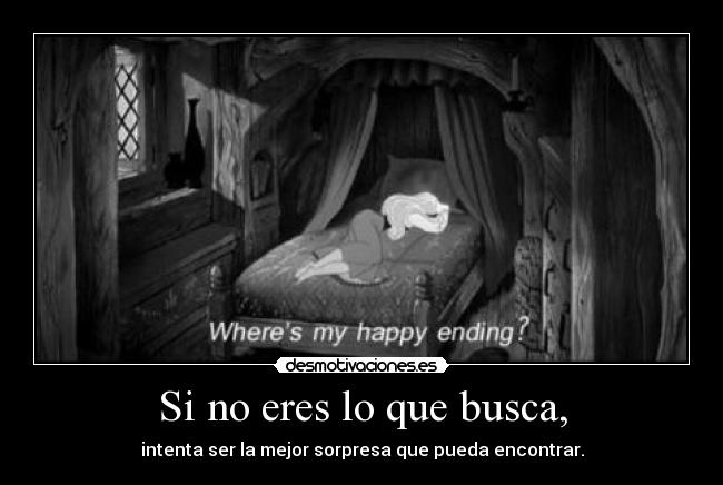 Si no eres lo que busca, - intenta ser la mejor sorpresa que pueda encontrar.