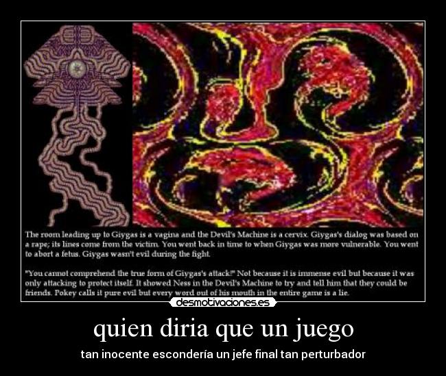 quien diria que un juego - tan inocente escondería un jefe final tan perturbador