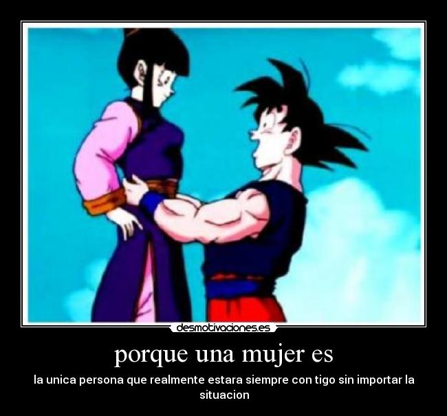 carteles mujer goku desmotivaciones