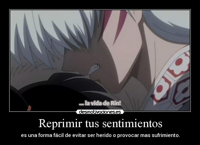 carteles sentimientos sesshomaru rin desmotivaciones