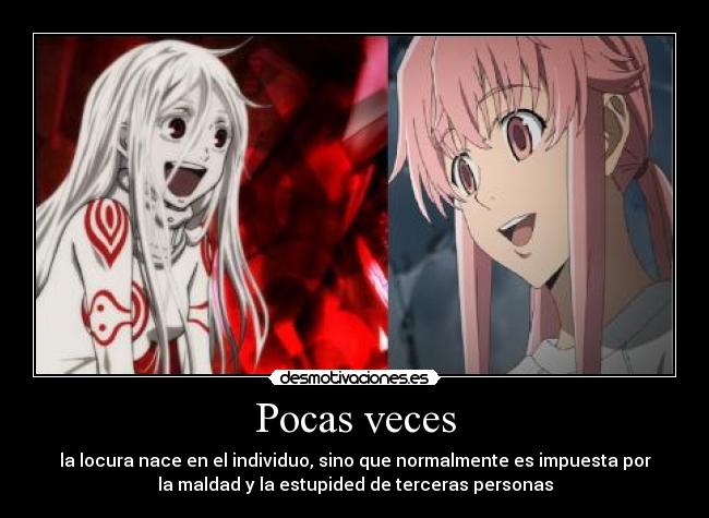 carteles gasai yuno shiro yandere yanguire mirai nikki deadman wonderla raptorhunters locura imposicion caaf desmotivaciones