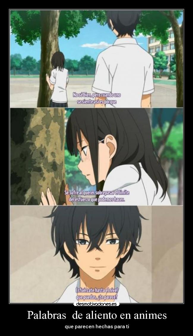 Palabras de aliento en animes - que parecen hechas para ti