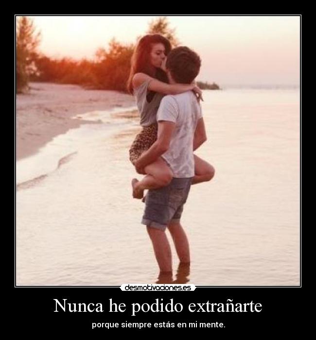 Nunca he podido extrañarte - porque siempre estás en mi mente.