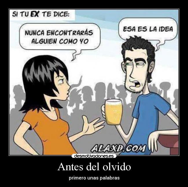 Antes del olvido - primero unas palabras