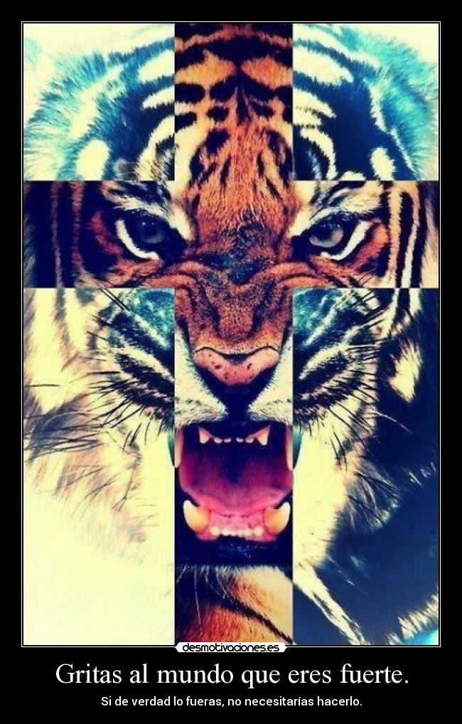 Gritas al mundo que eres fuerte. -