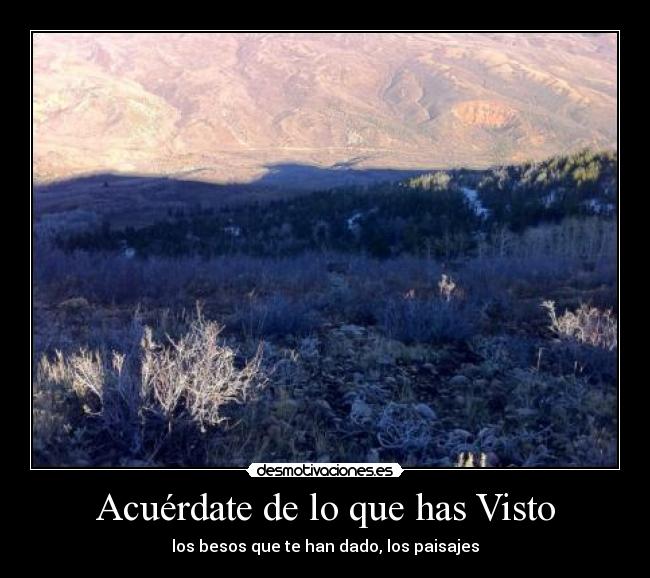 Acuérdate de lo que has Visto -