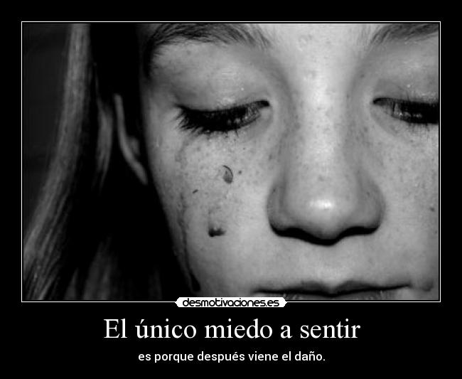 El único miedo a sentir - 