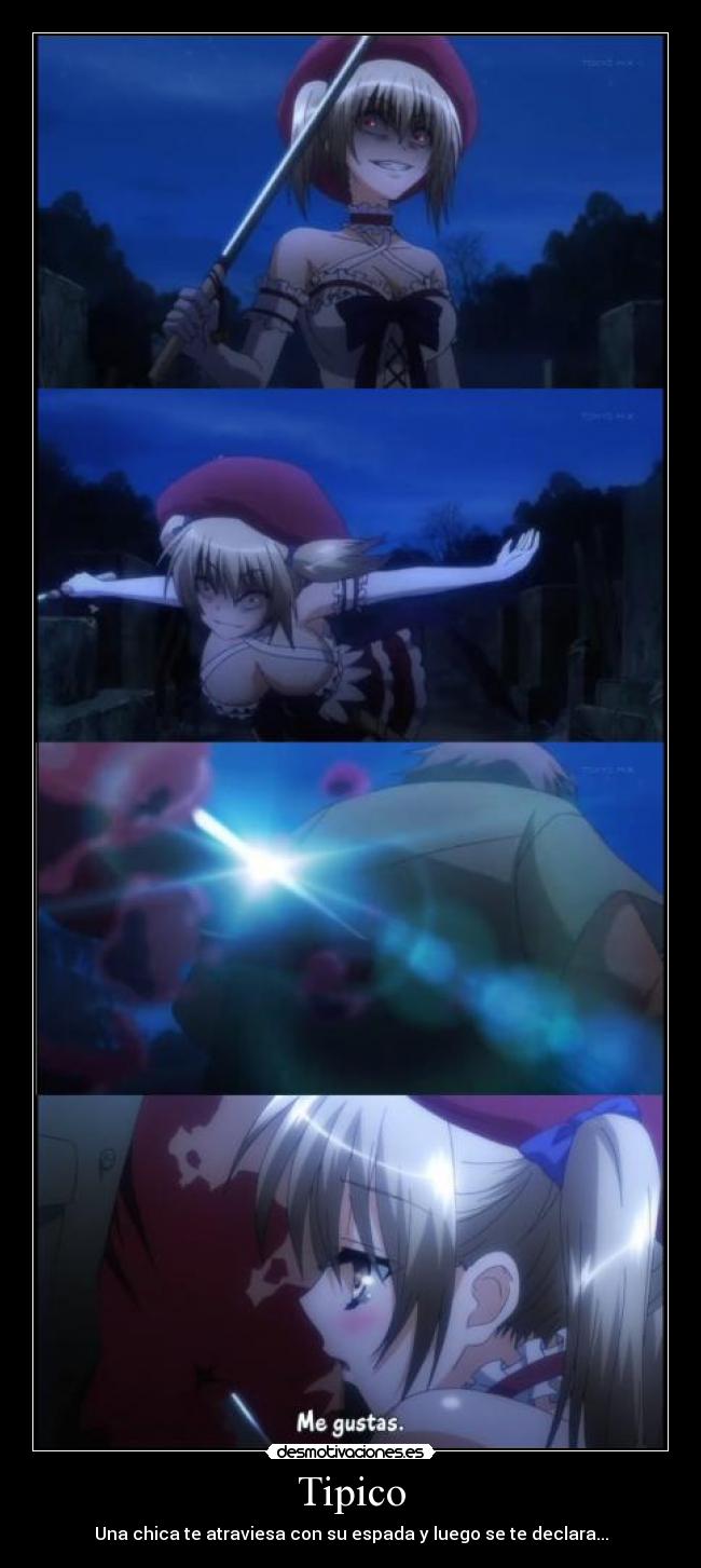 Tipico - Una chica te atraviesa con su espada y luego se te declara...