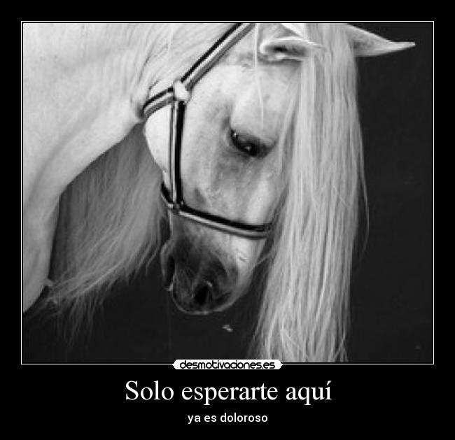 Solo esperarte aquí - ya es doloroso