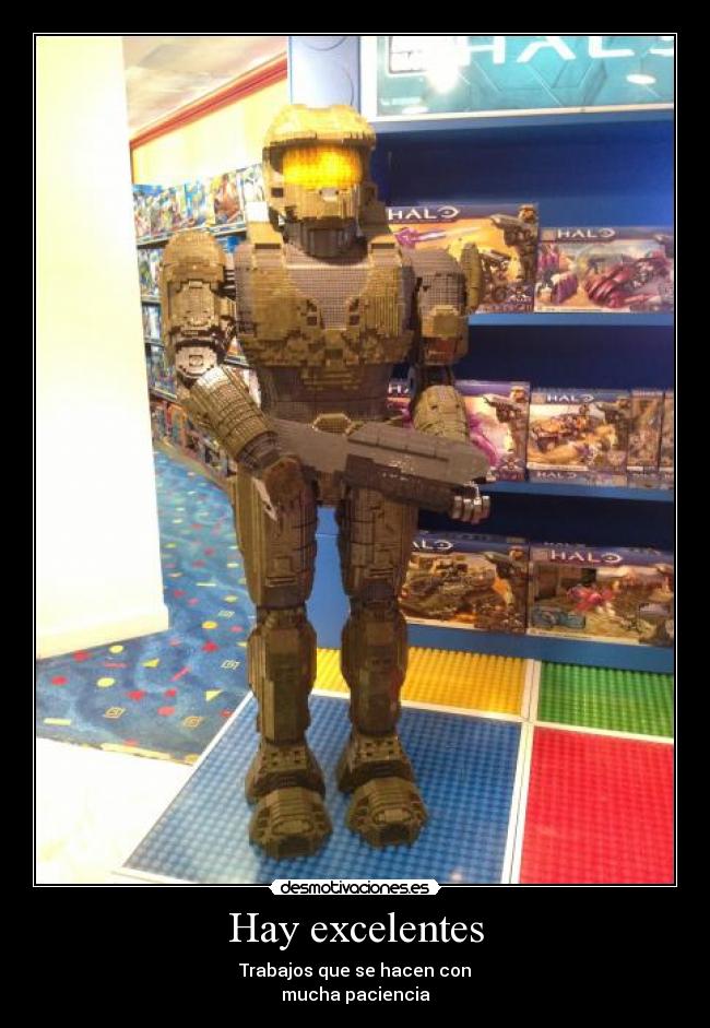 carteles halo lirico paciencia demasiada lego desmotivaciones