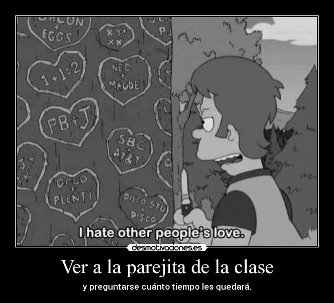 Ver a la parejita de la clase -