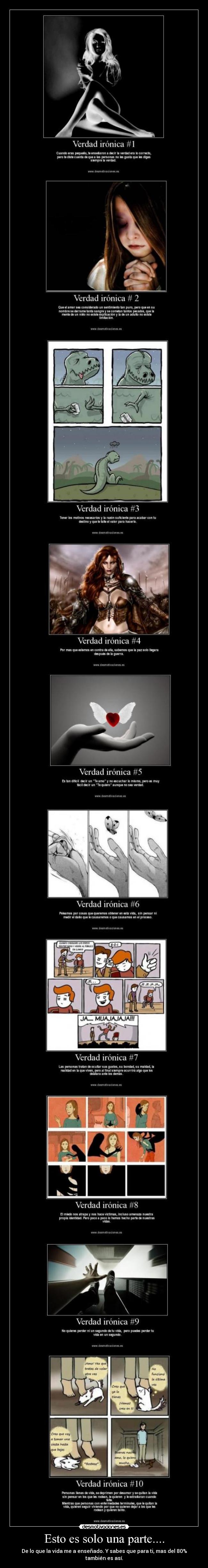 Esto es solo una parte.... - De lo que la vida me a enseñado. Y sabes que para ti, mas del 80% también es así.