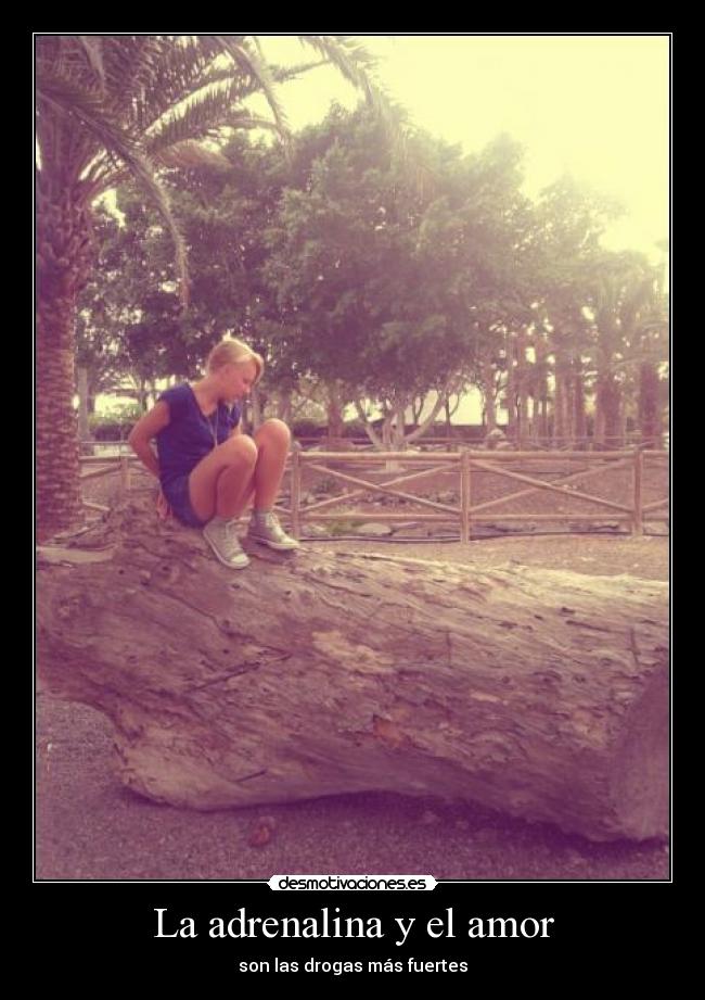 La adrenalina y el amor - son las drogas más fuertes