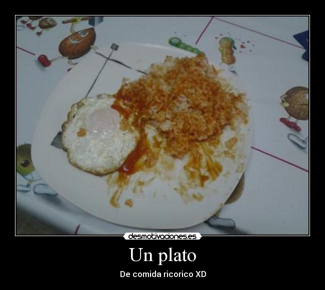 Un plato - De comida ricorico XD