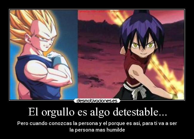 carteles vegeta ren orgullo otaku anime desmotivaciones