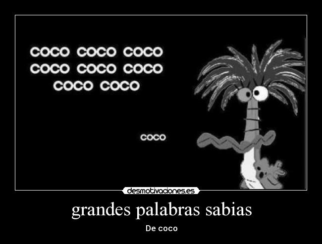 grandes palabras sabias - De coco