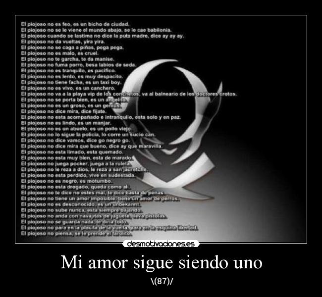 Mi amor sigue siendo uno - ♫ \(87)/ ♪