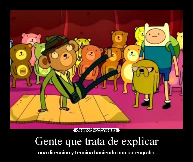 Gente que trata de explicar -