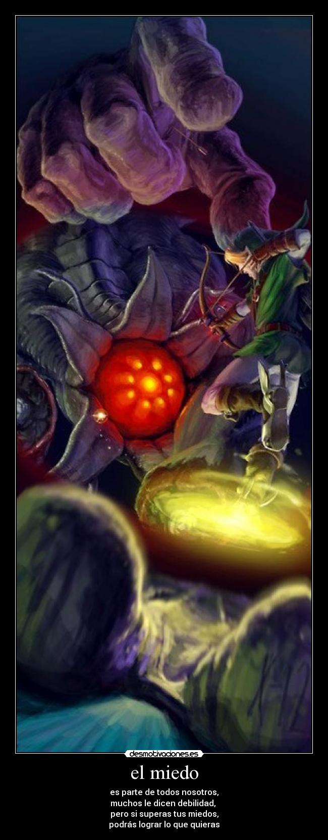 el miedo - es parte de todos nosotros,
muchos le dicen debilidad, 
pero si superas tus miedos,
podrás lograr lo que quieras
