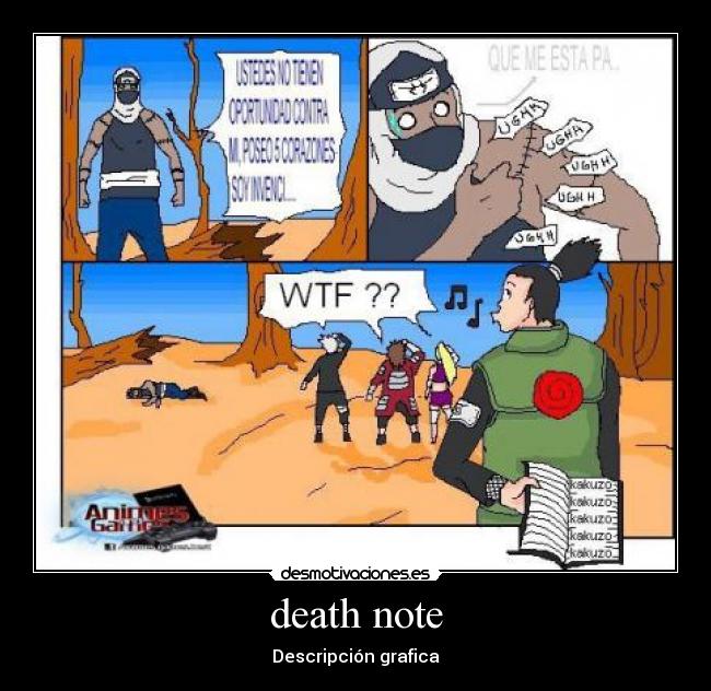 death note - Descripción grafica