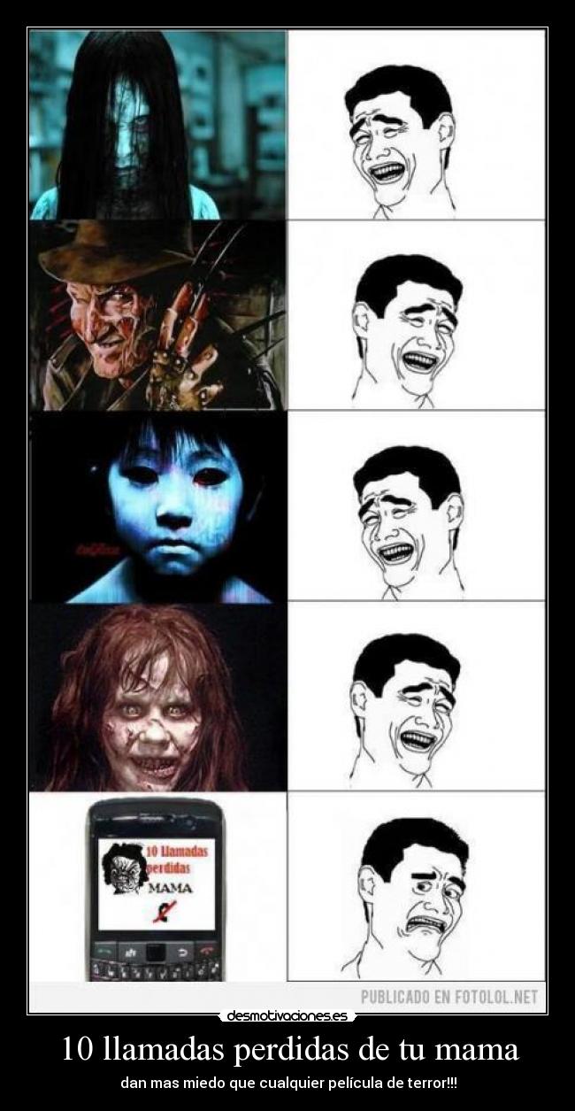 10 llamadas perdidas de tu mama - dan mas miedo que cualquier película de terror!!!