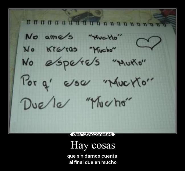 Hay cosas -