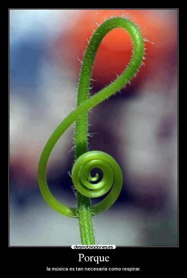 Porque - la música es tan necesaria como respirar.
